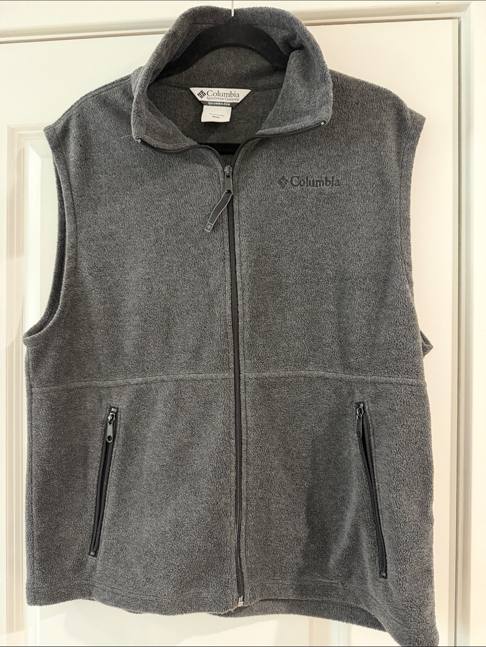 Columbia Dark Gray Fleece Zip Vest